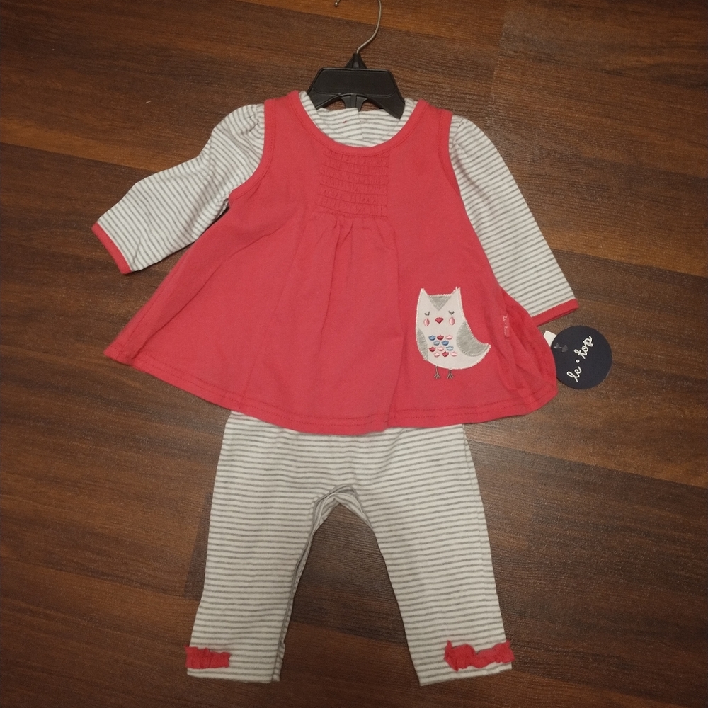 Owl jumpsuit and top set